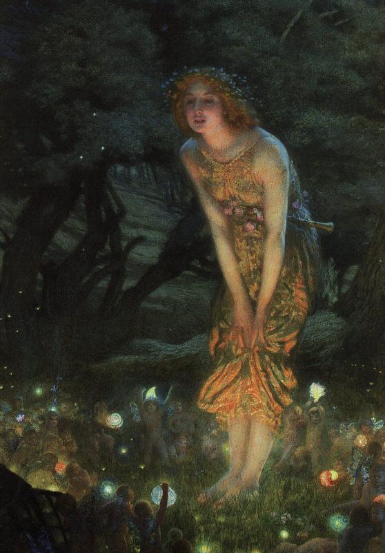 Edward Robert Hughes Midsummer Eve oil painting image